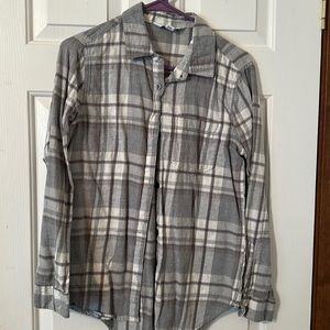 Grey and white flannel
